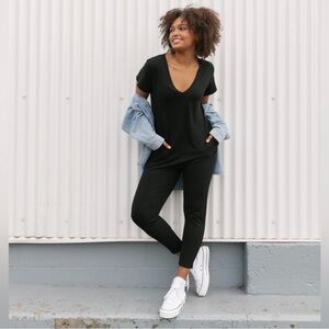 Smash and Tess Sunday Romper in Midnight Black